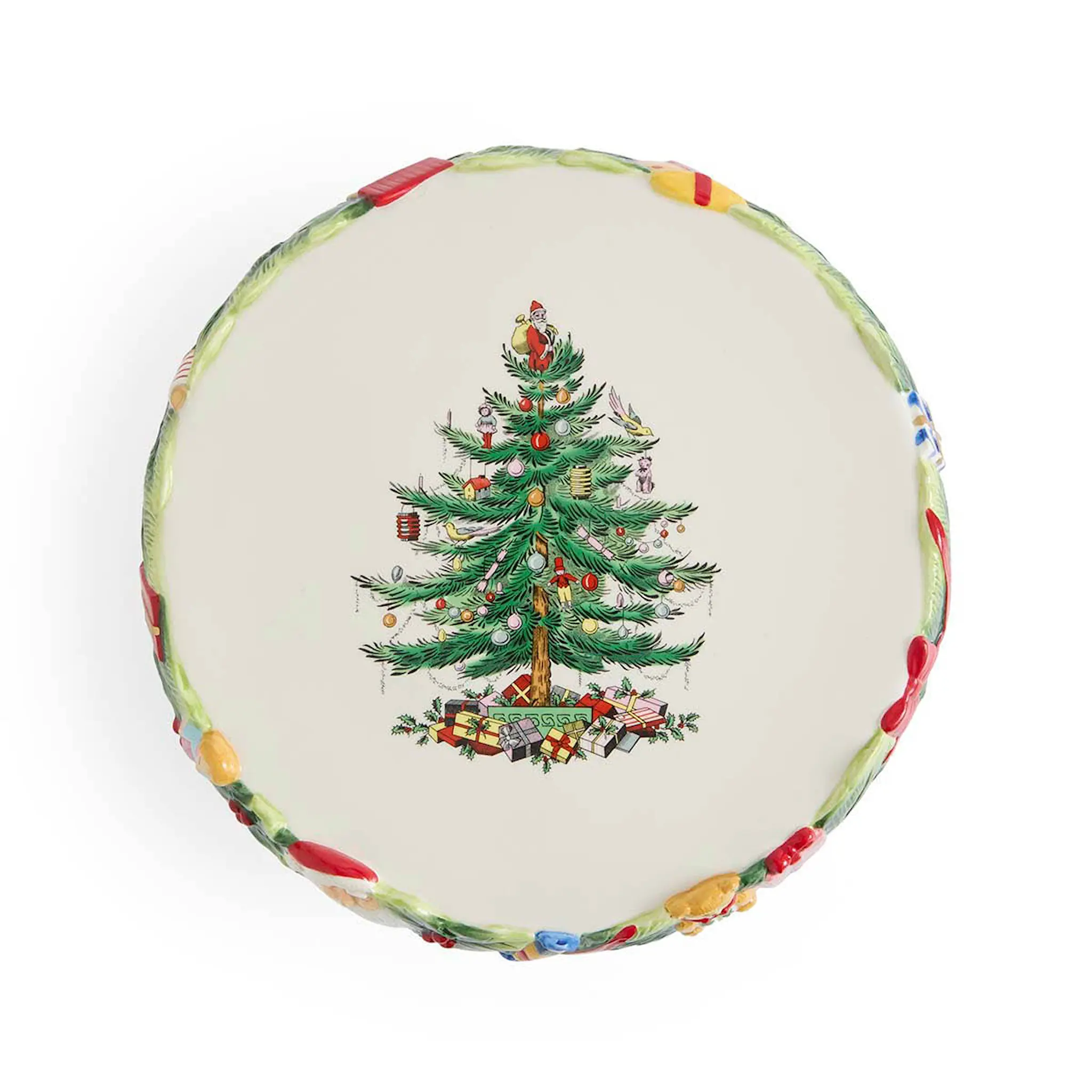 Spode Christmas Tree kakefat på fot 31 cm Memories