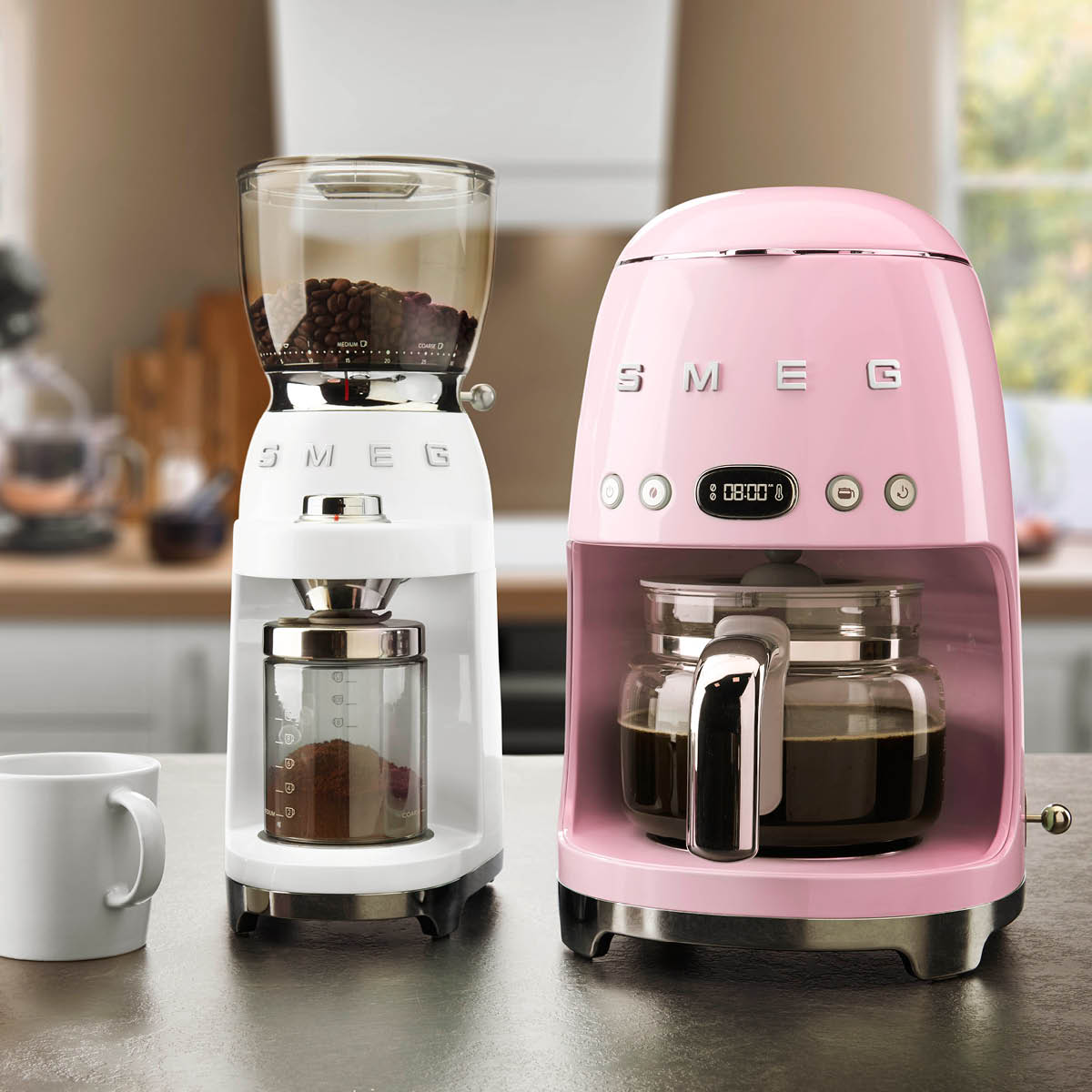 Smeg Kaffetrakter DCF02 1,4L rosa
