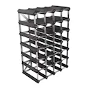 Vinställ 30 flaskor monterad svart