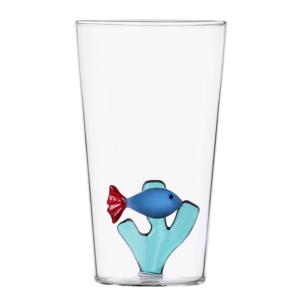 Ichendorf Milano Marine Garden longdrinkglas 45 cl blå fisk och sjögräs