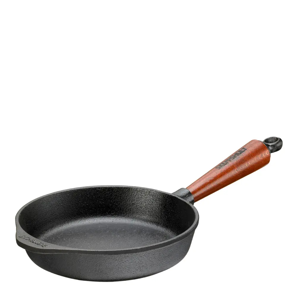 Traditional traktørpanne med trehåndtak 20 cm