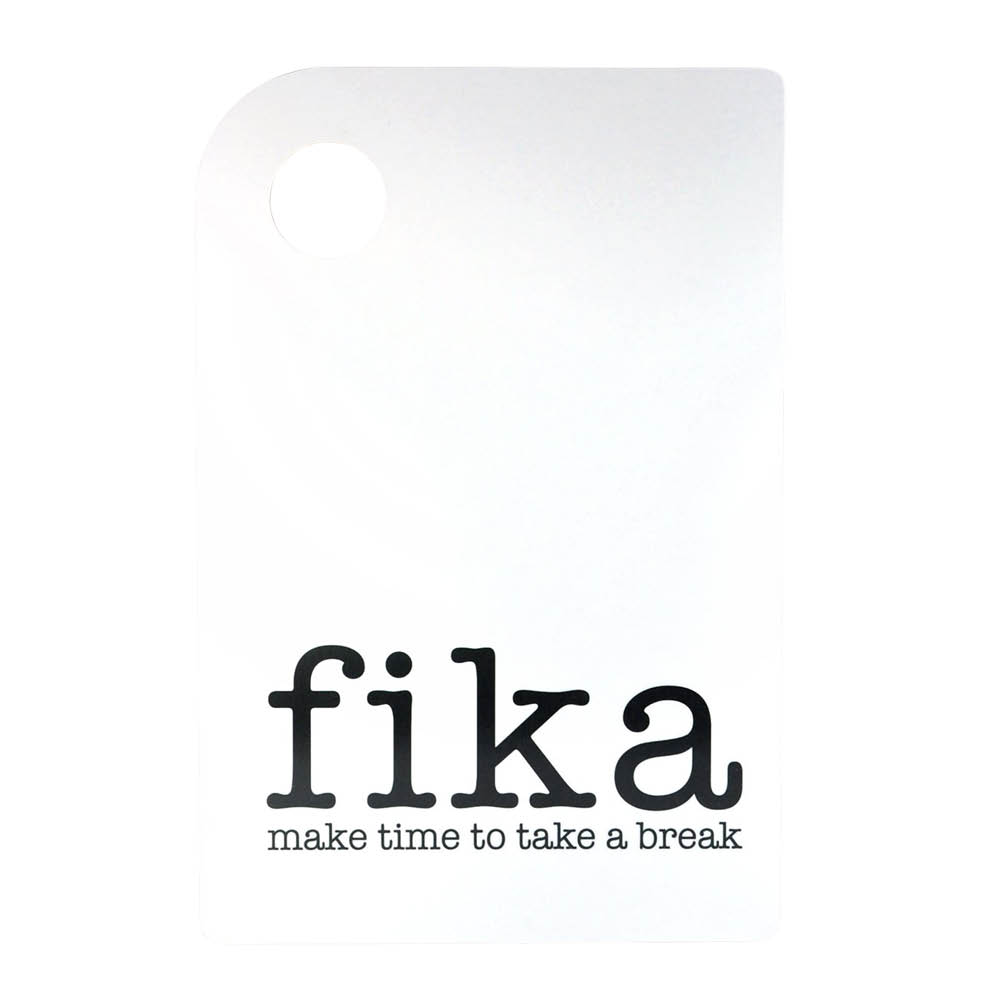 Mellow Design Skärbräda Make Time Fika 30x20 cm vit/svart