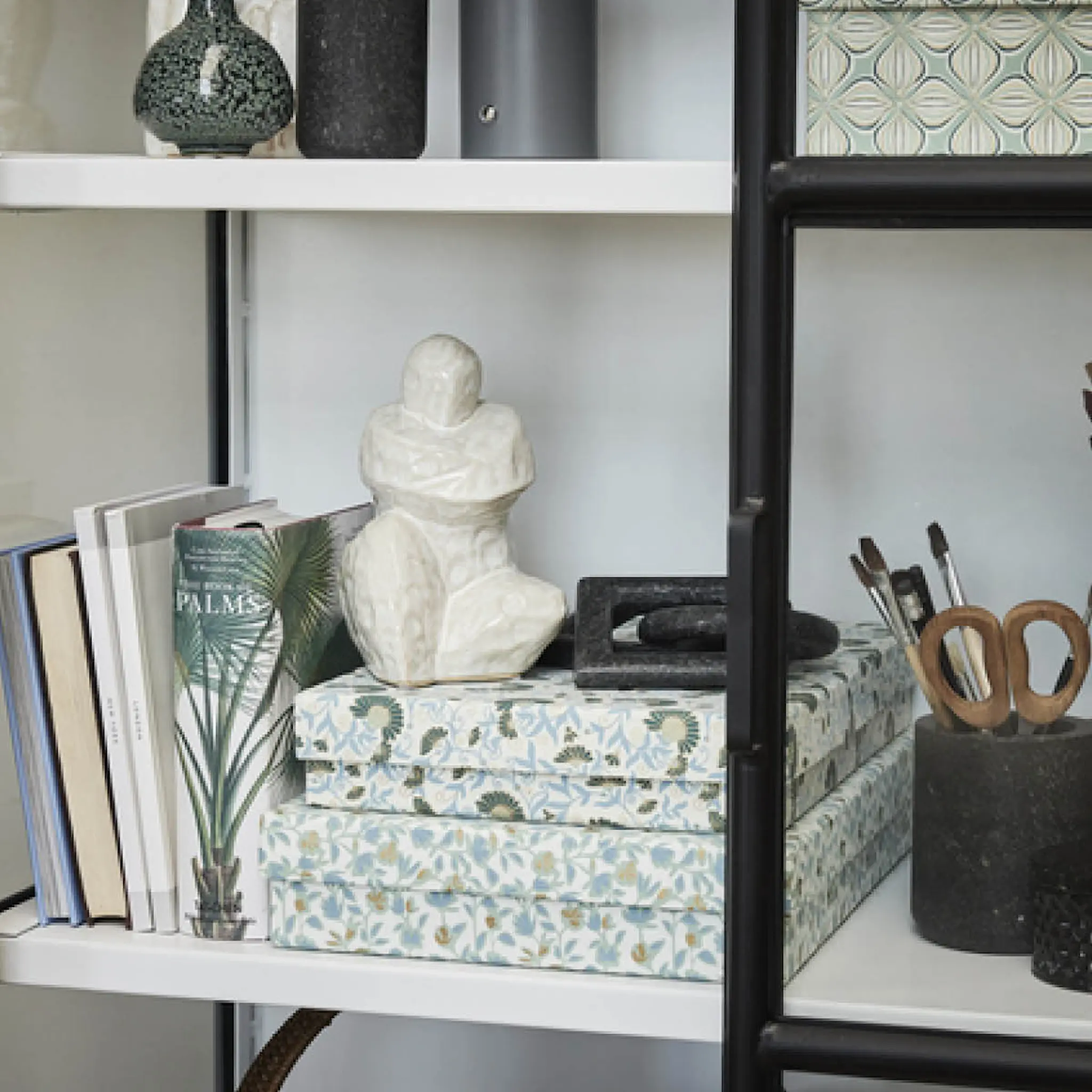 Lene Bjerre Ellen askset 2-pack 34x26x10 cm vit