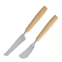 Träskaft knivset ost- och smörkniv 2-pack björk