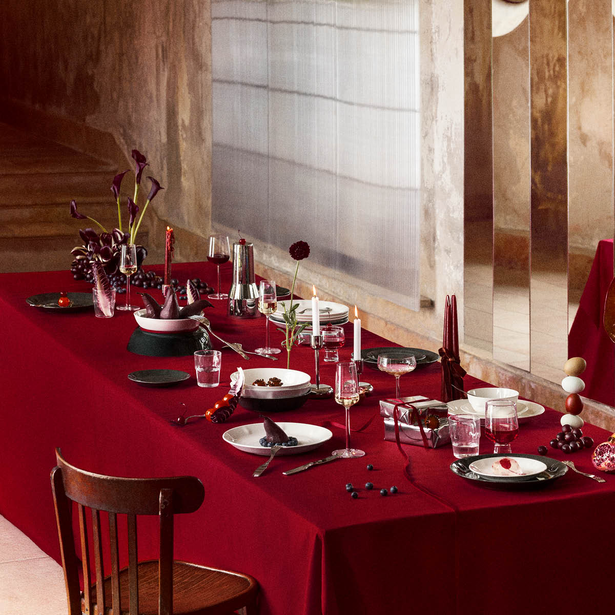 iittala Solare høy vase 12x26 cm stål