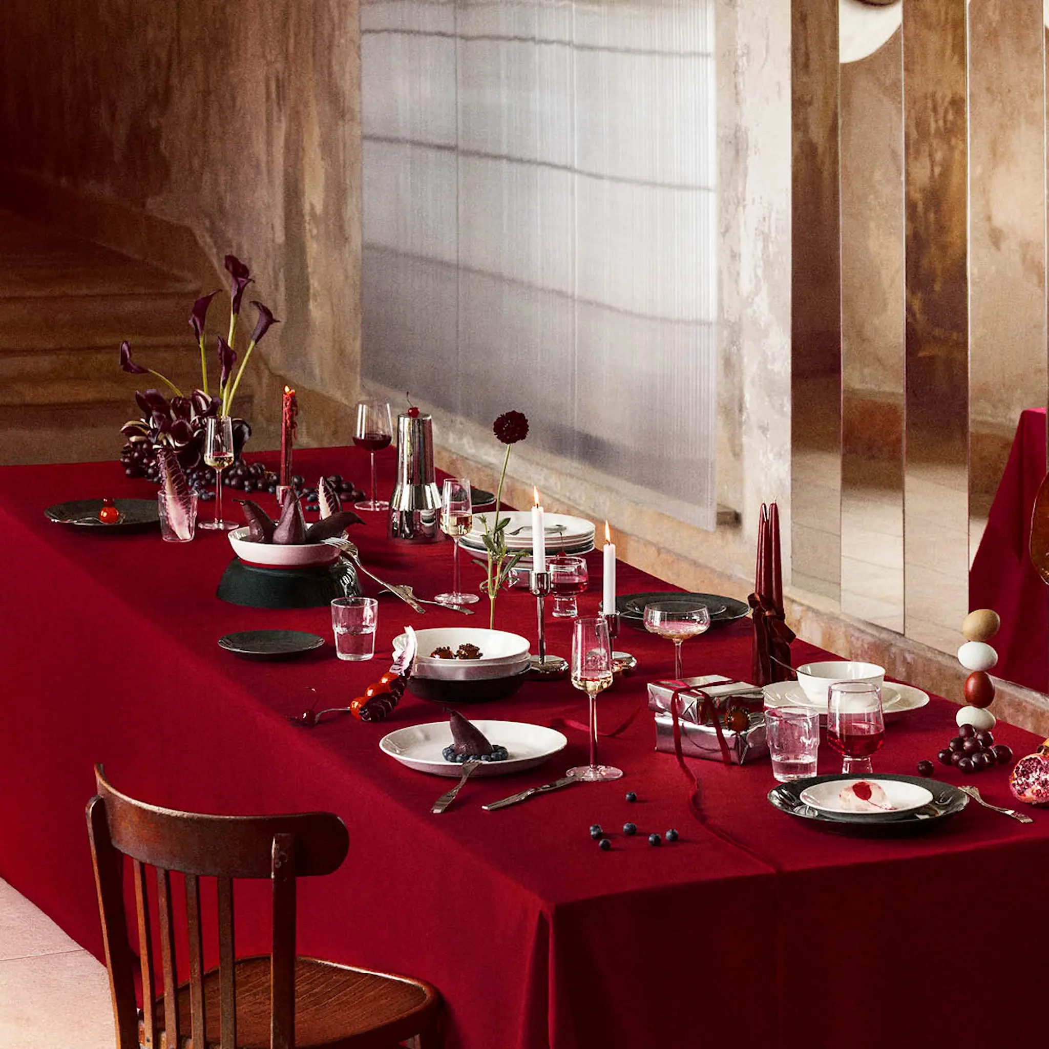 iittala Solare hög vas 12x26 cm stål