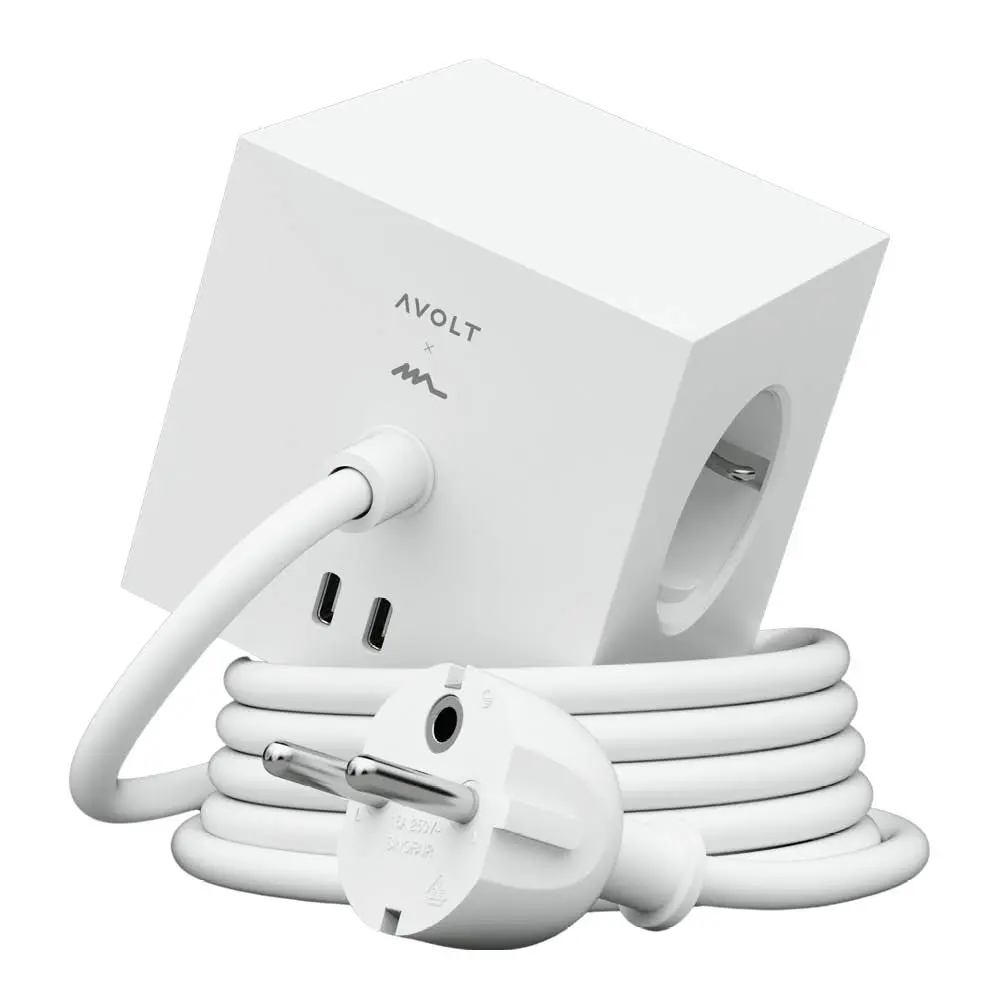 Square 1 USB-C Jatkojohto 3 m Opal White