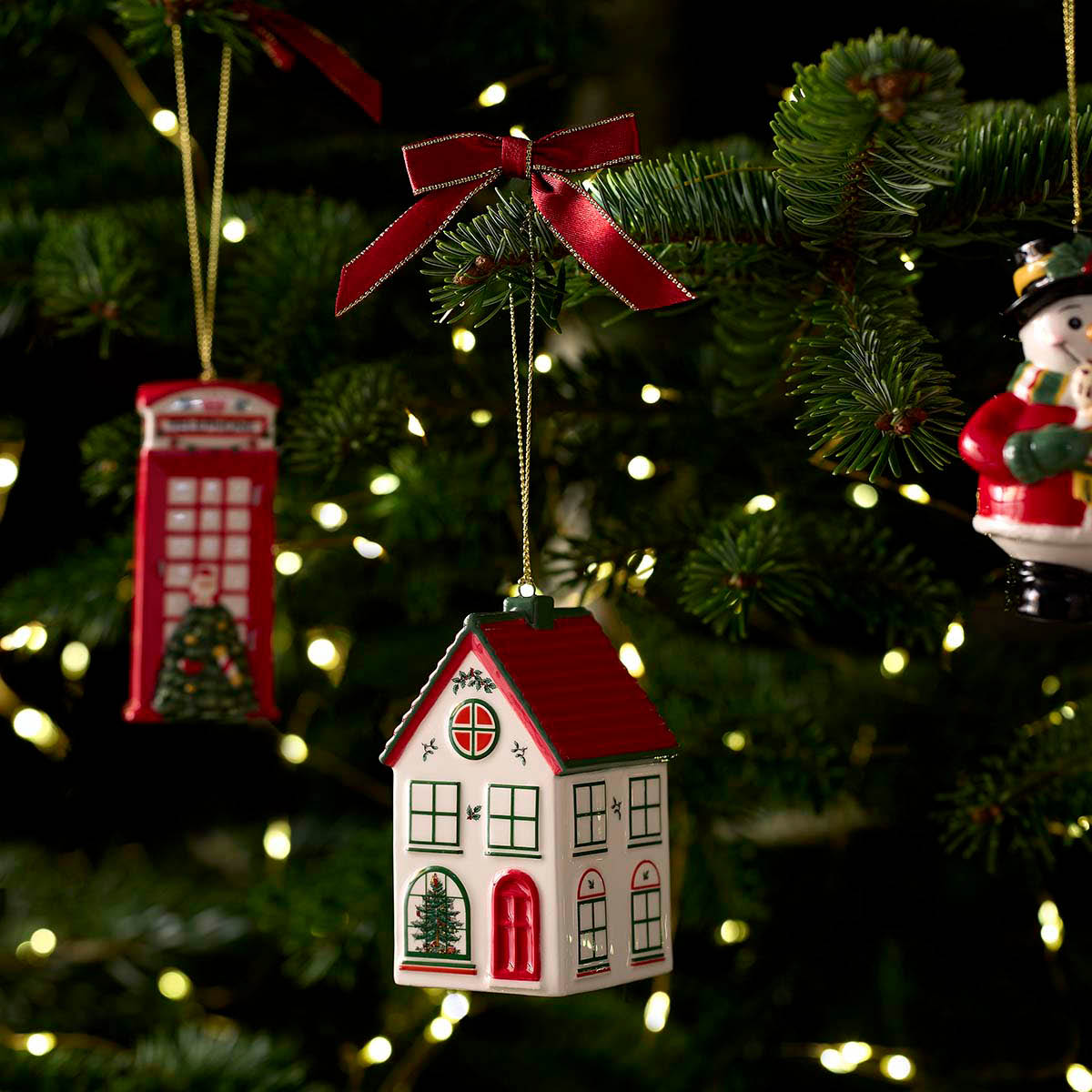 Spode Christmas Tree juletrepynt Village House
