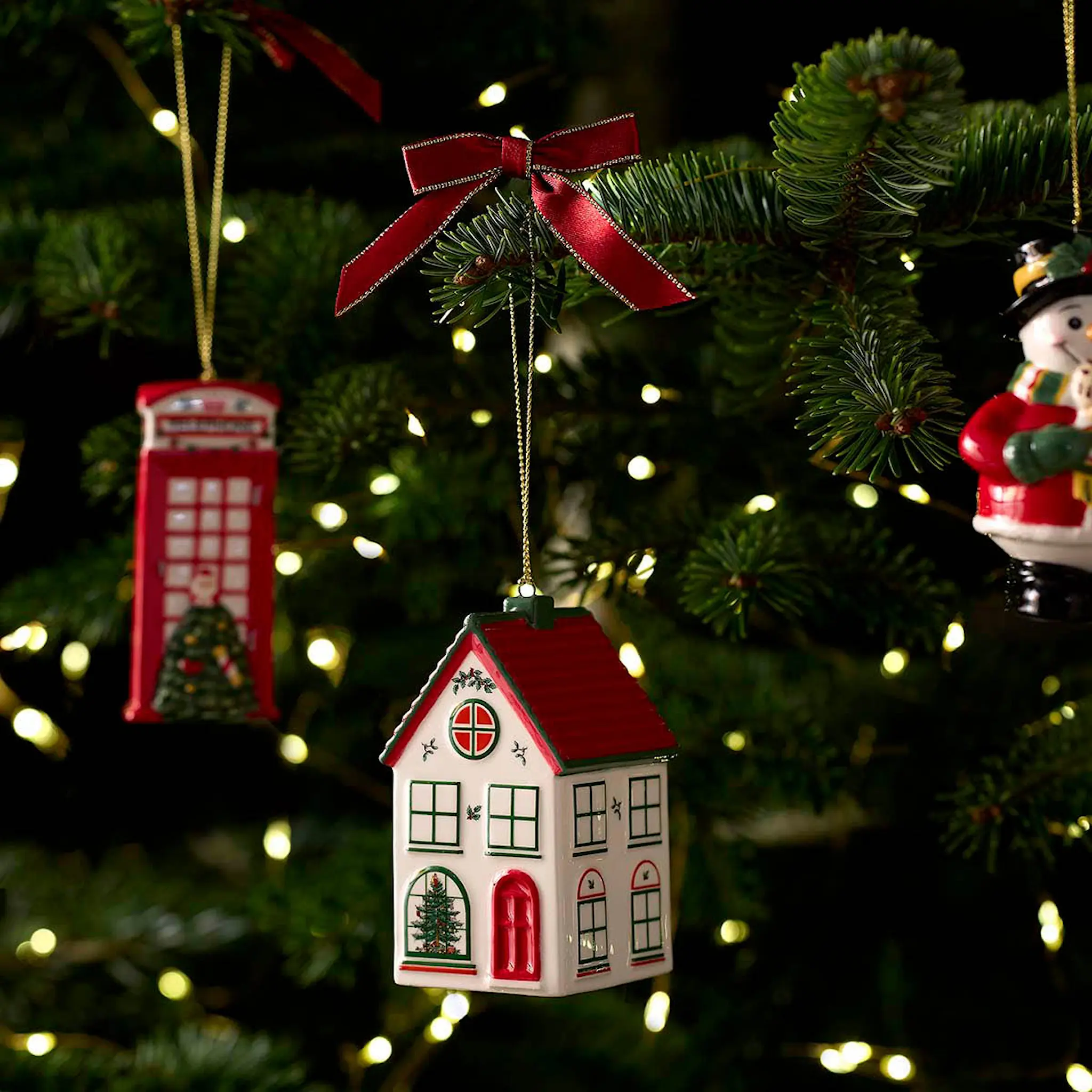 Spode Christmas Tree juletrepynt Village House
