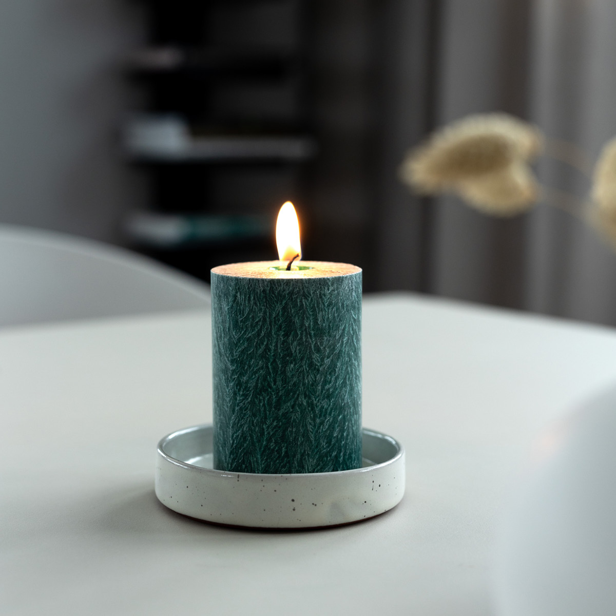 Liljeholmens Shea Pöytäkynttilä 6,7x10 cm Vihreä