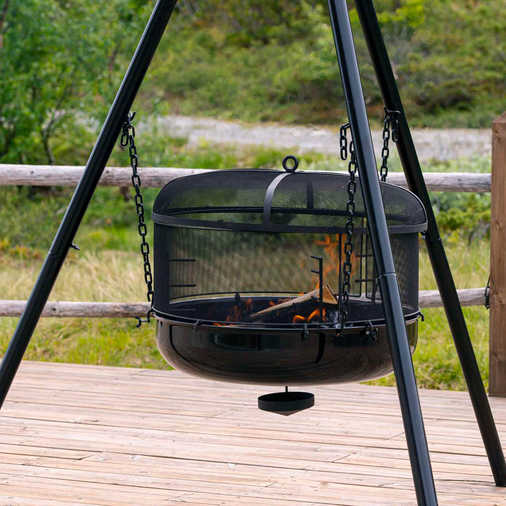 Espegard Gnistskydd lock 60 till bålpanna svart