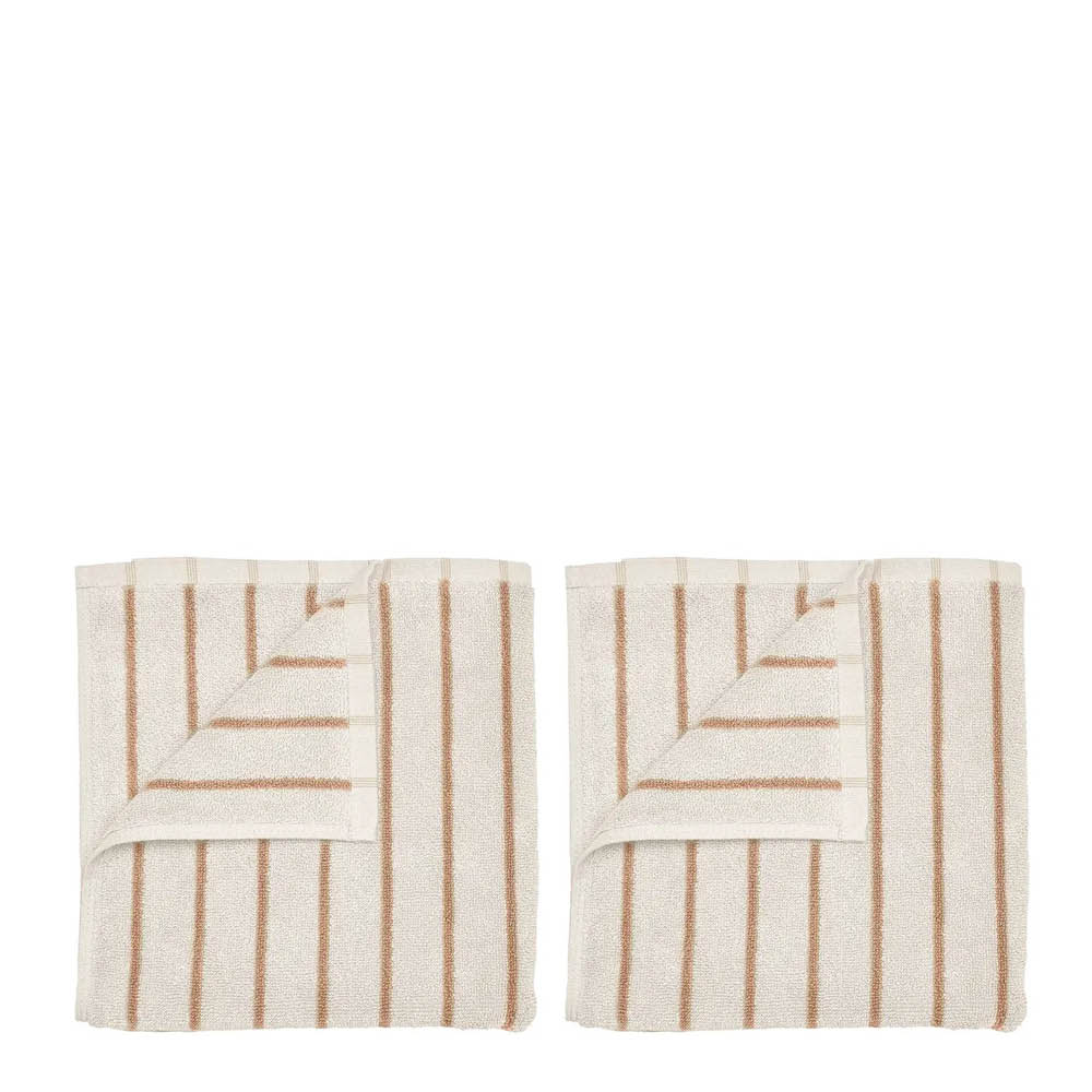 Blomus - Arto Käsipyyhe 50x30 cm 2 kpl Beige/Oranssi