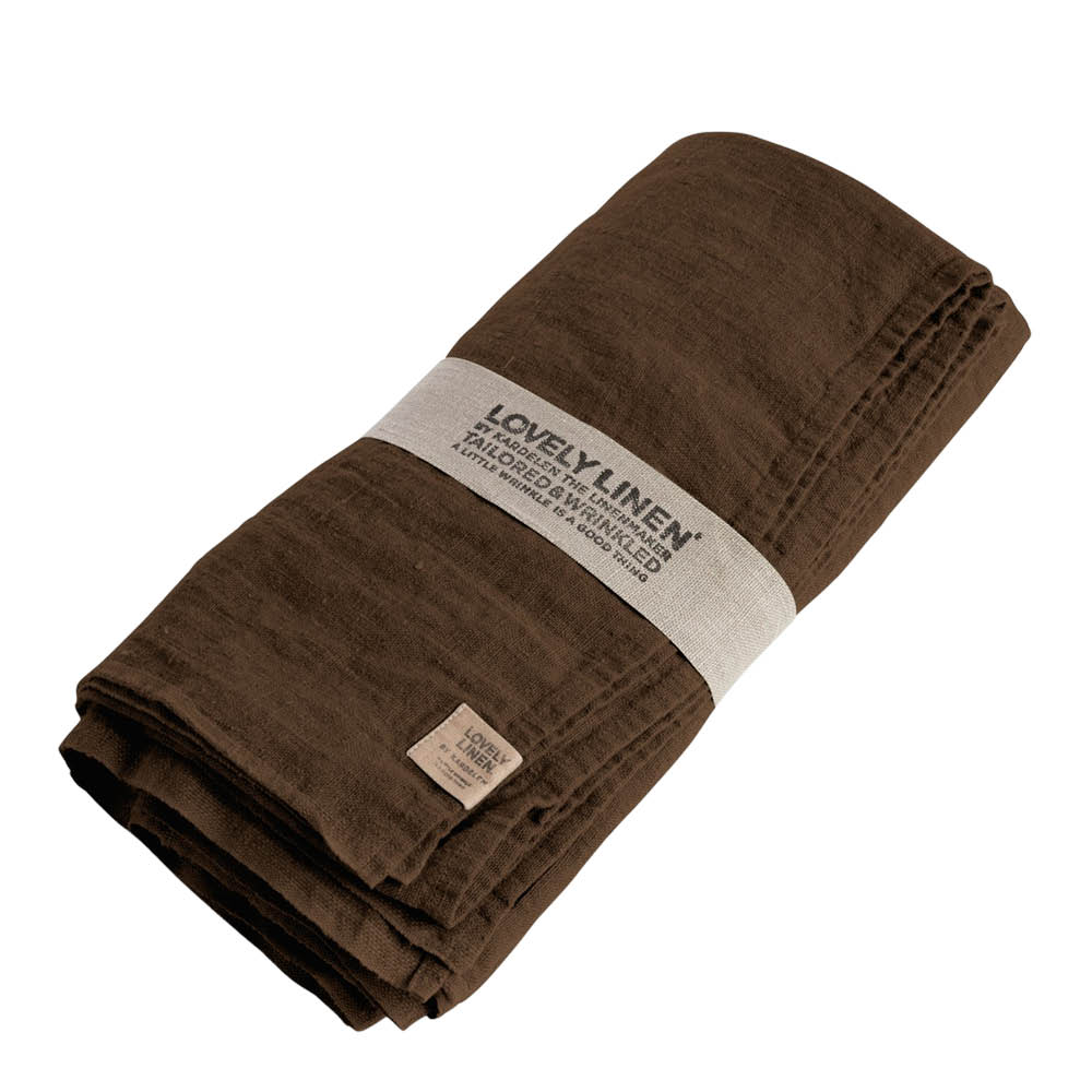 Lovely Linen Lovely pöytäliina pellava 145x380 cm Chocolate