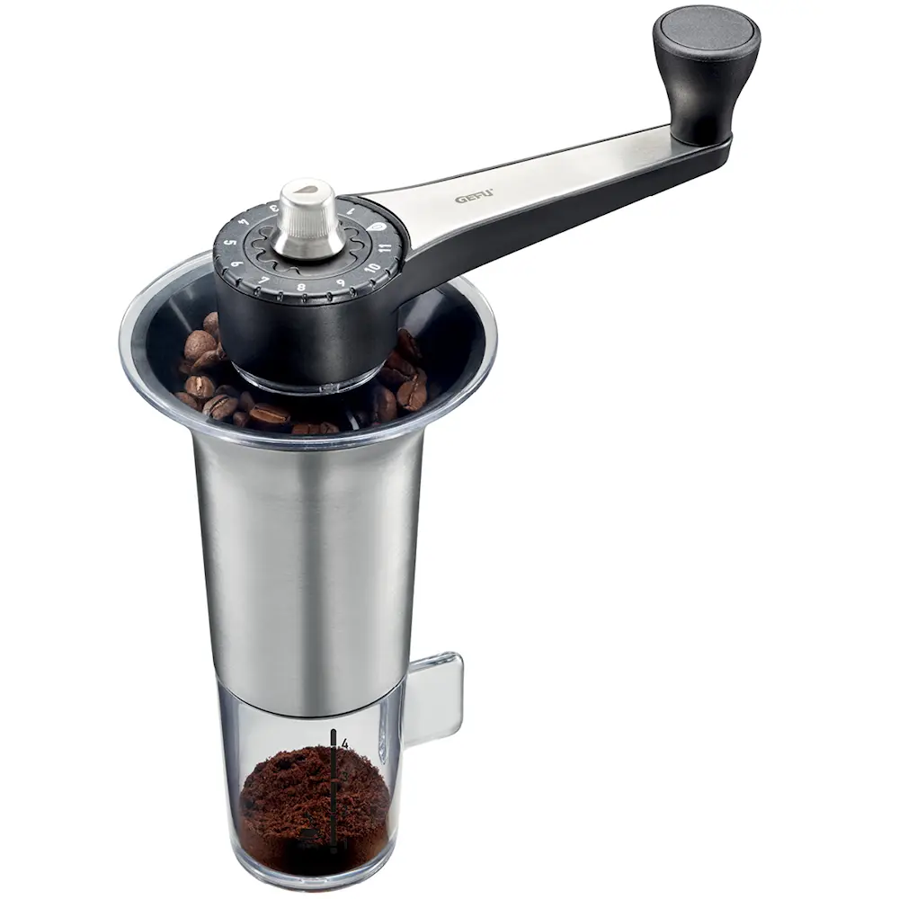 Lorenzo manuell kaffekvern stål/svart