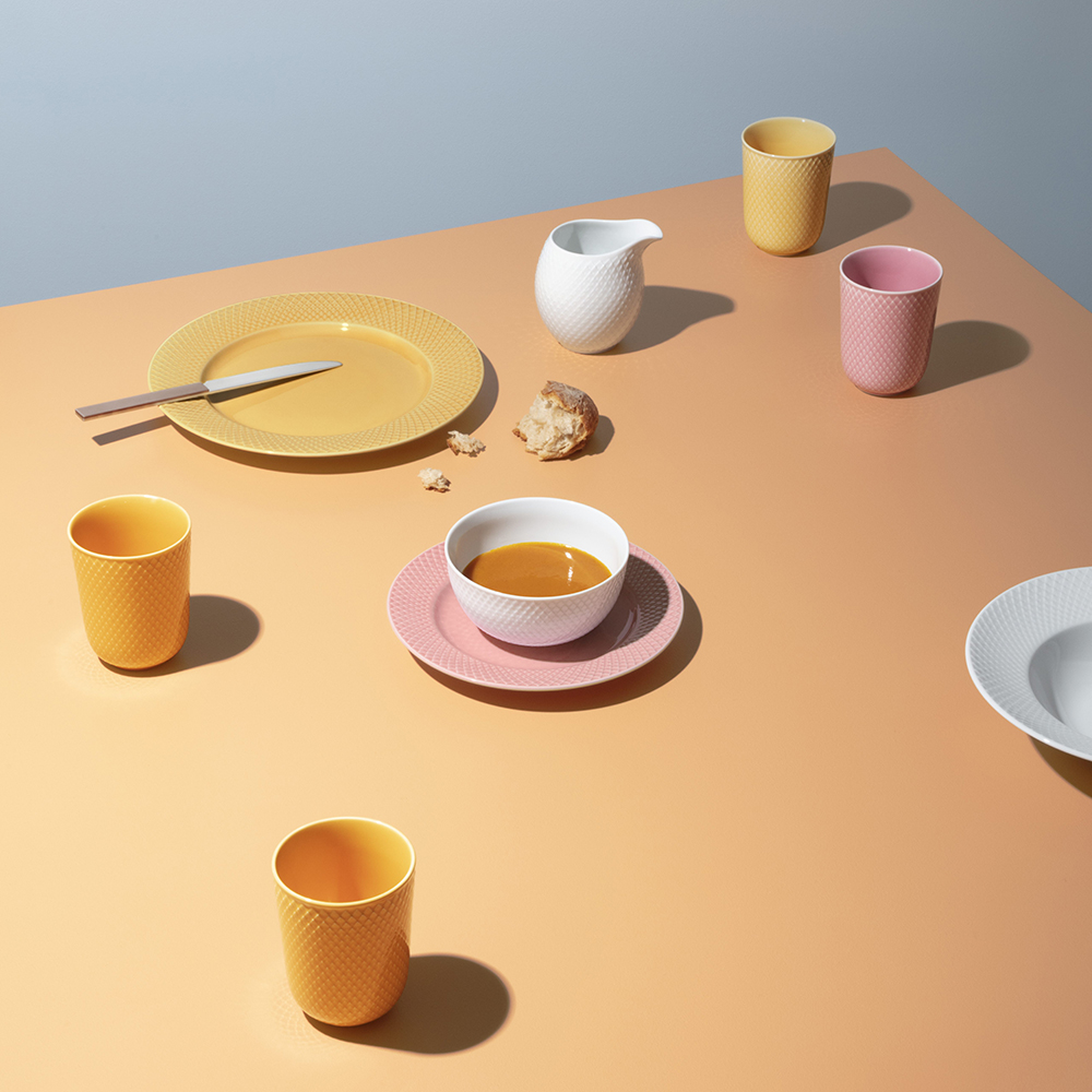 Lyngby Porcelæn Rhombe Color Mugg 33 cl Gul