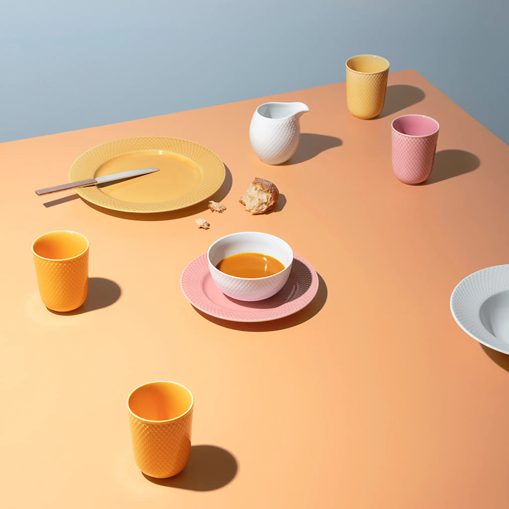 Lyngby Porcelæn Rhombe Color Mugg 33 cl Gul