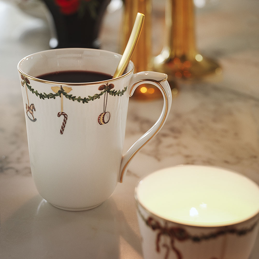 Royal Copenhagen Stjerne Riflet Jul krus 36 cl 2 stk