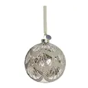 Perline julkula 10 cm antiksilver/klar