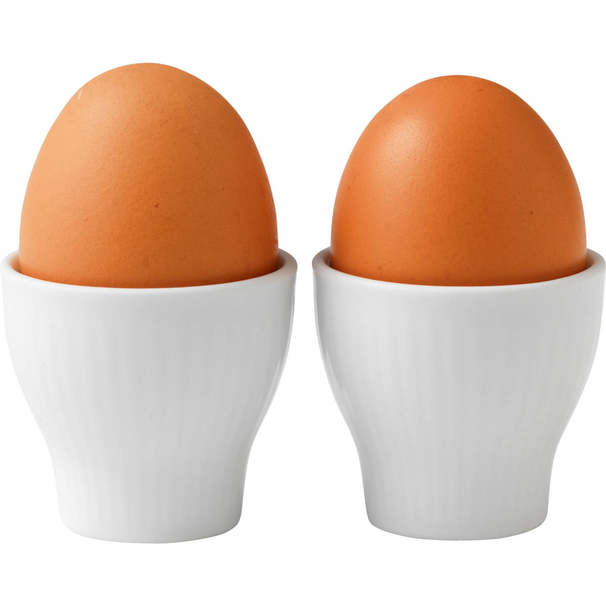 Royal Copenhagen White Fluted Munakuppi 2 kpl