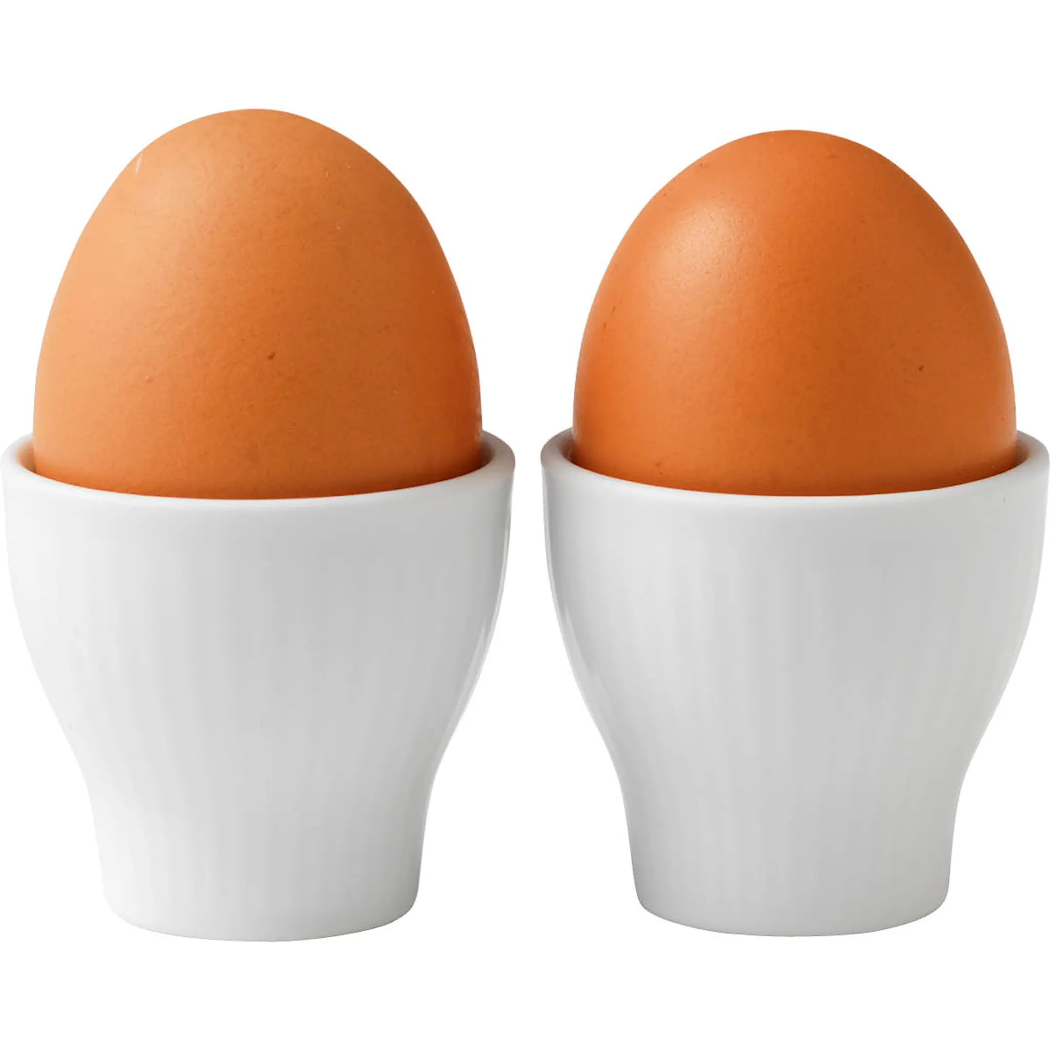 Royal Copenhagen White Fluted Munakuppi 2 kpl