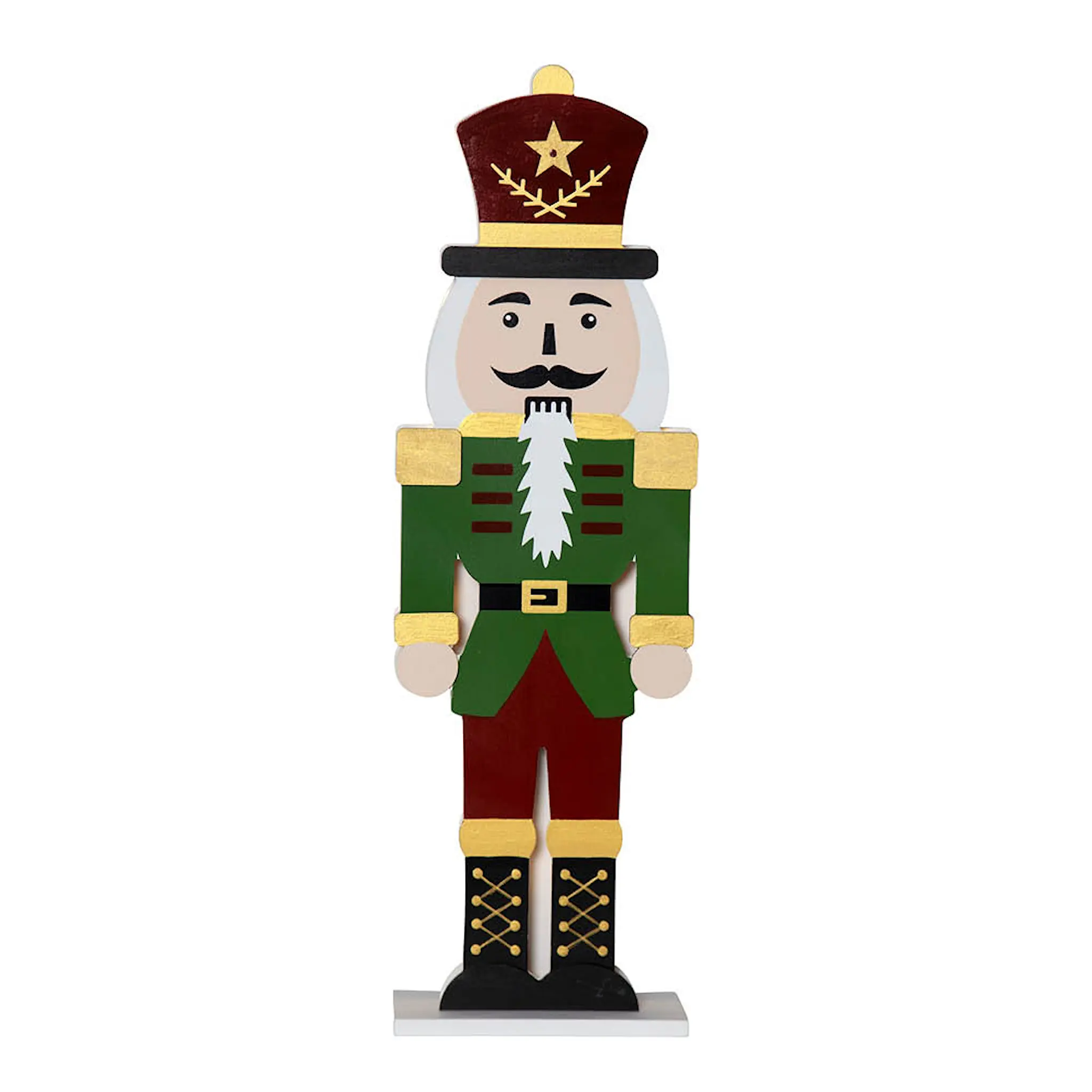 Star Trading Nutcracker juledekorasjon 52 cm grønn/rød