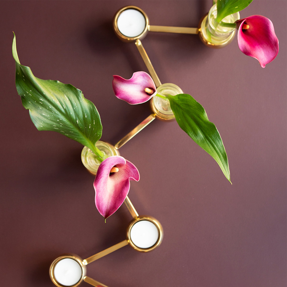 Klong Constella Ljusstake 10 hållare Mässing