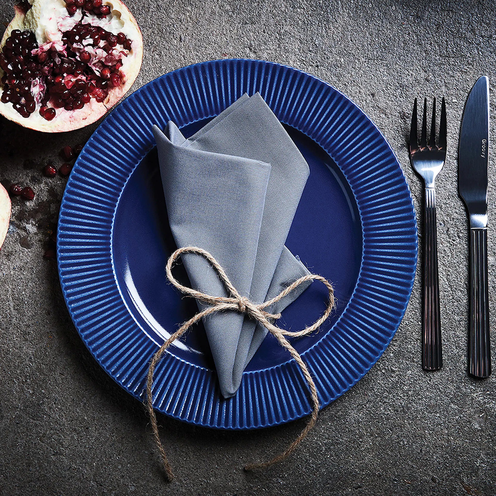 Aida Groovy Lautanen 27 cm Sininen