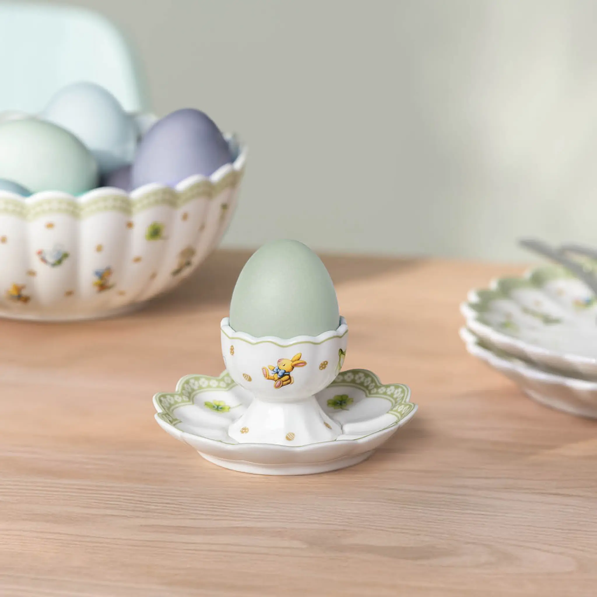 Villeroy & Boch Easter Delight fat till äggkopp 9,9 cm vit