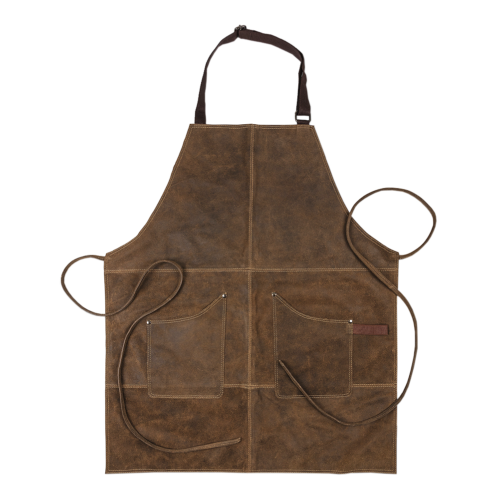 Scandinavian Home Förkläde Vintage Läder Brun