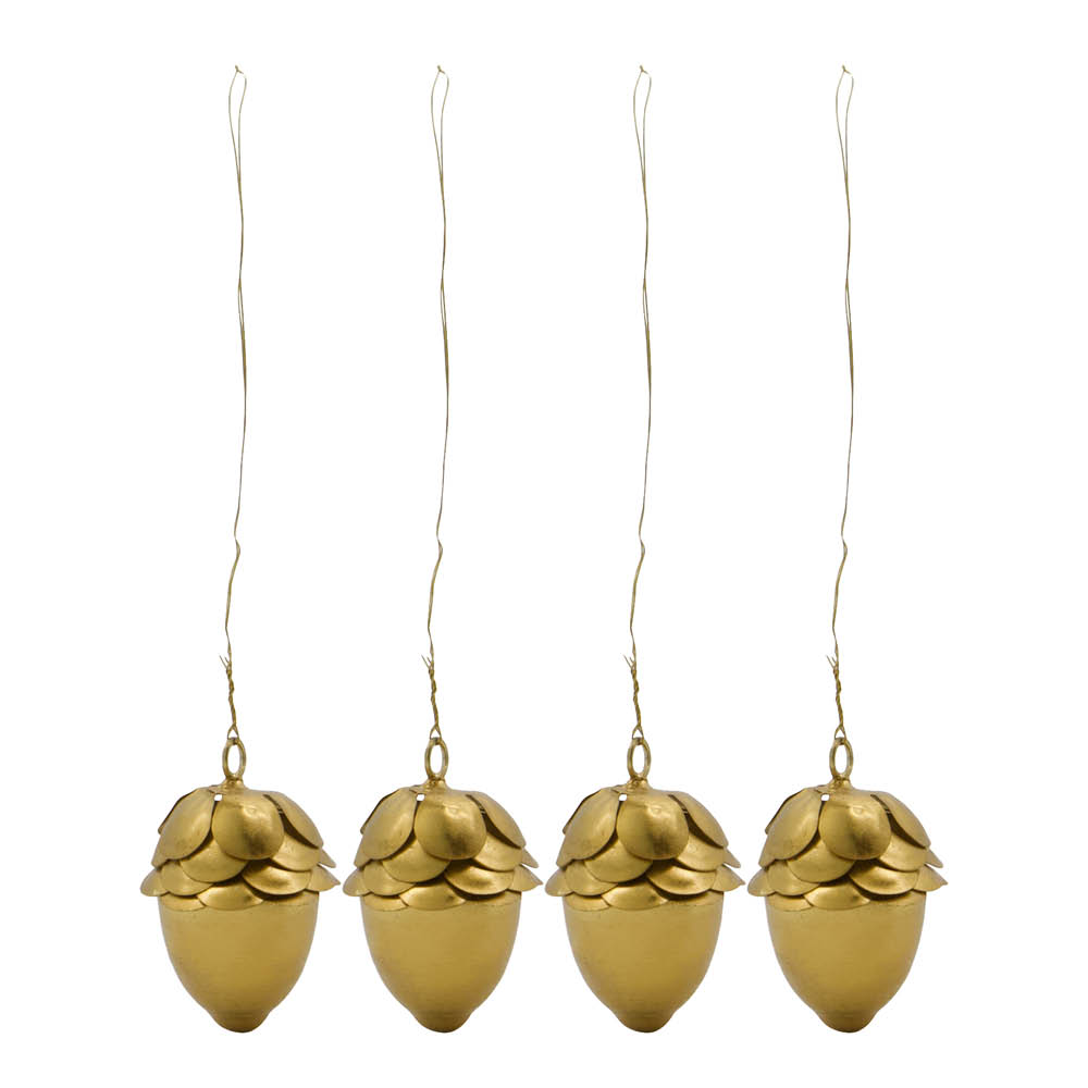 House Doctor Acorn juldekoration 4-pack guld