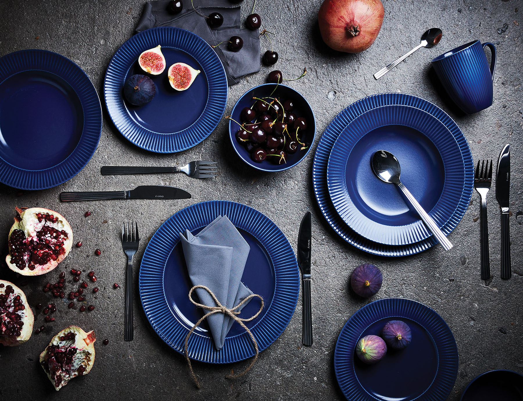 Aida Groovy Skål 14,5 cm Blå