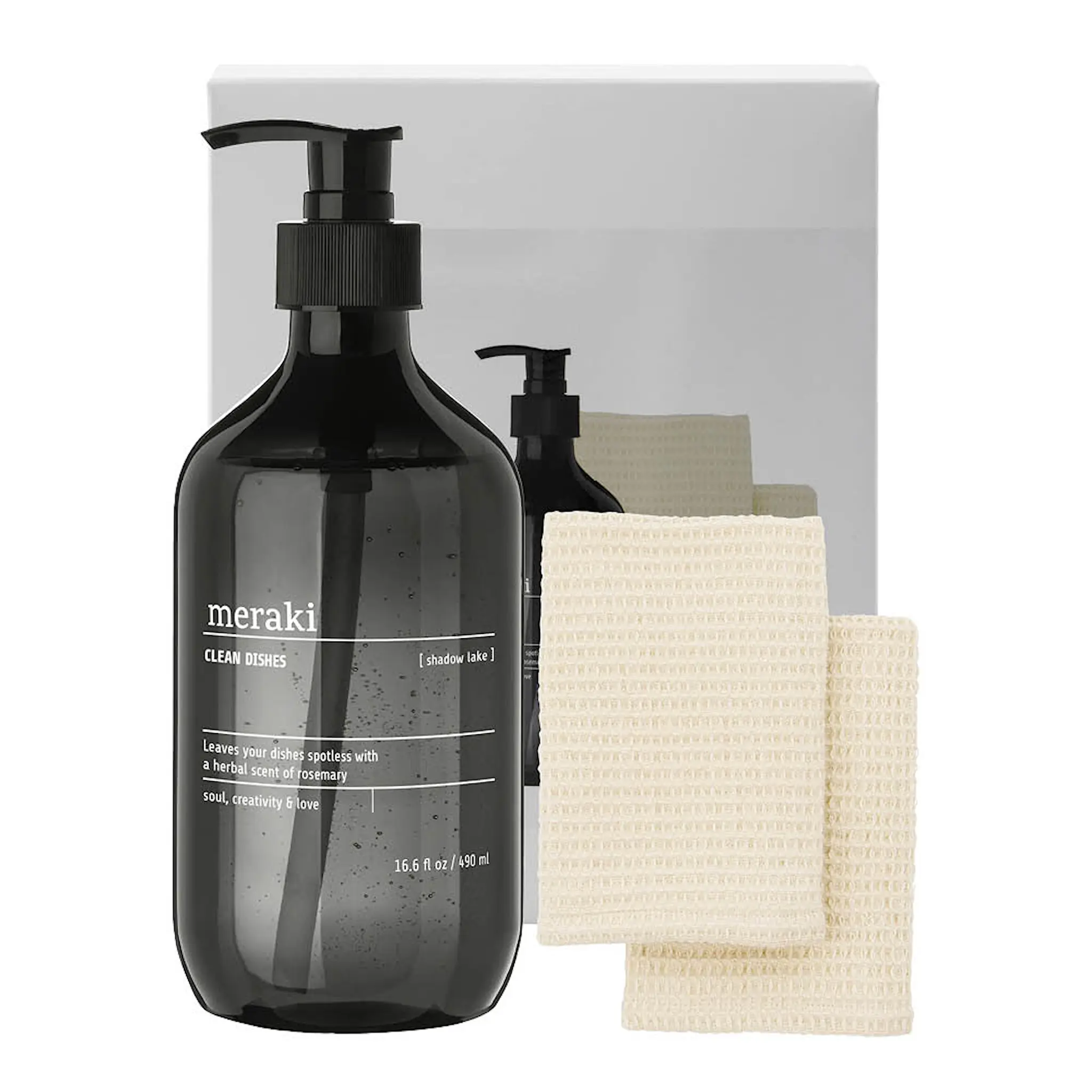 Meraki Presentask Kitchen Essentials diskmedel & disktrasor 490 ml shadow lake/beige