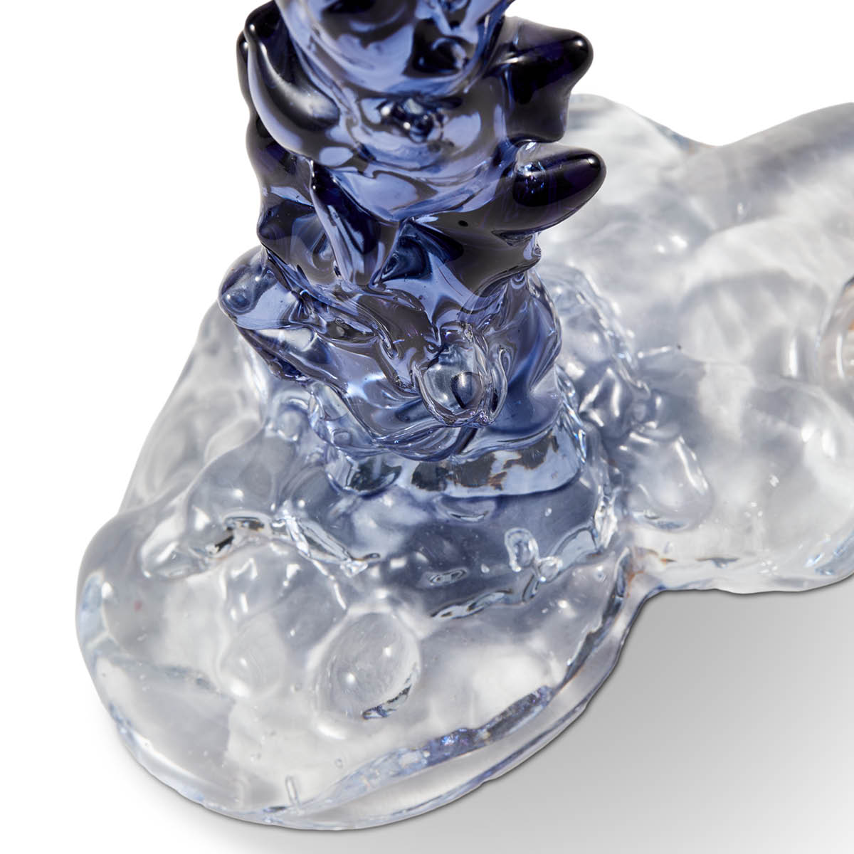 Pols Potten Drip ljusstake i glas L 25 cm mörkblå