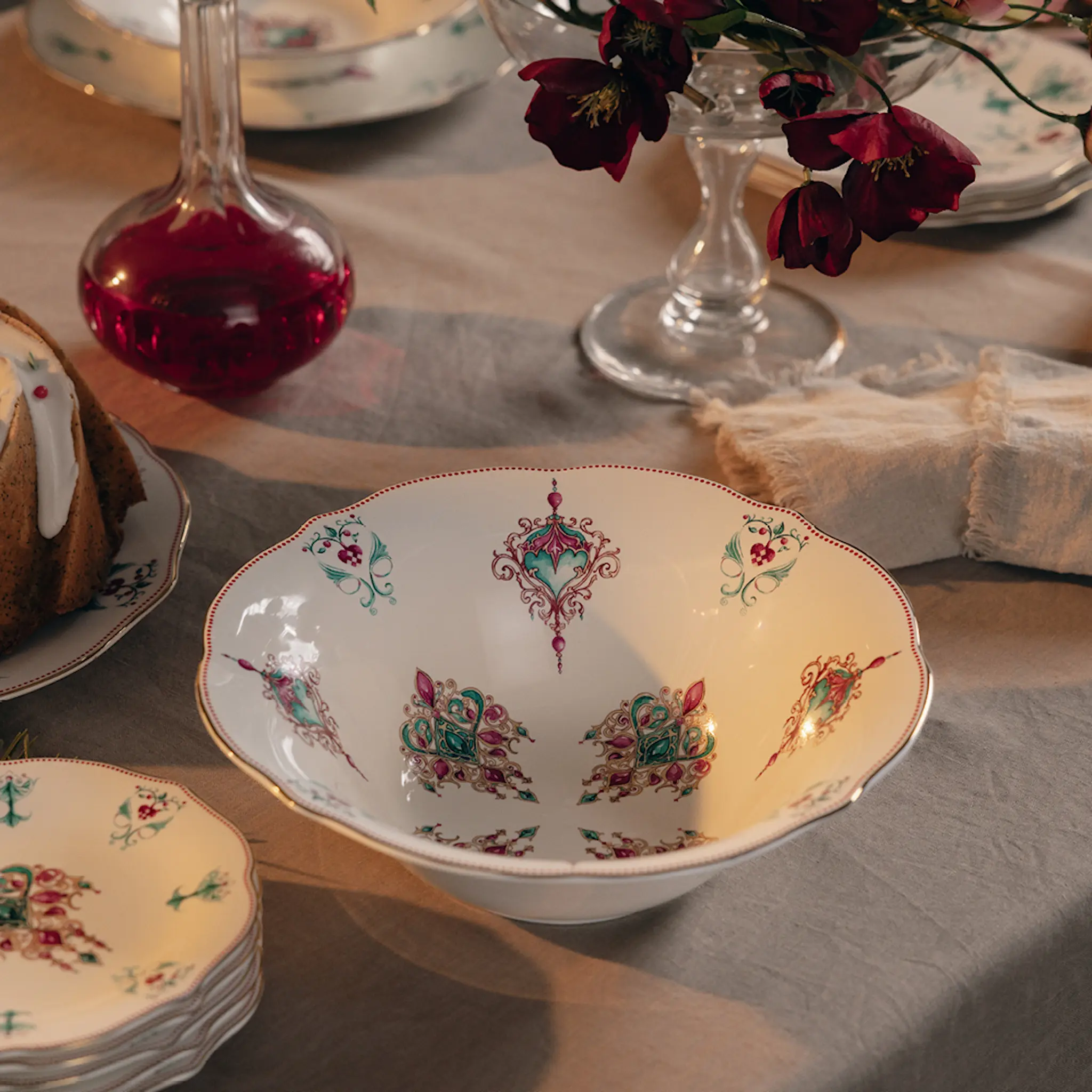 Magnor Lucia Kulho 26 cm Valkoinen/Punainen/Vihreä