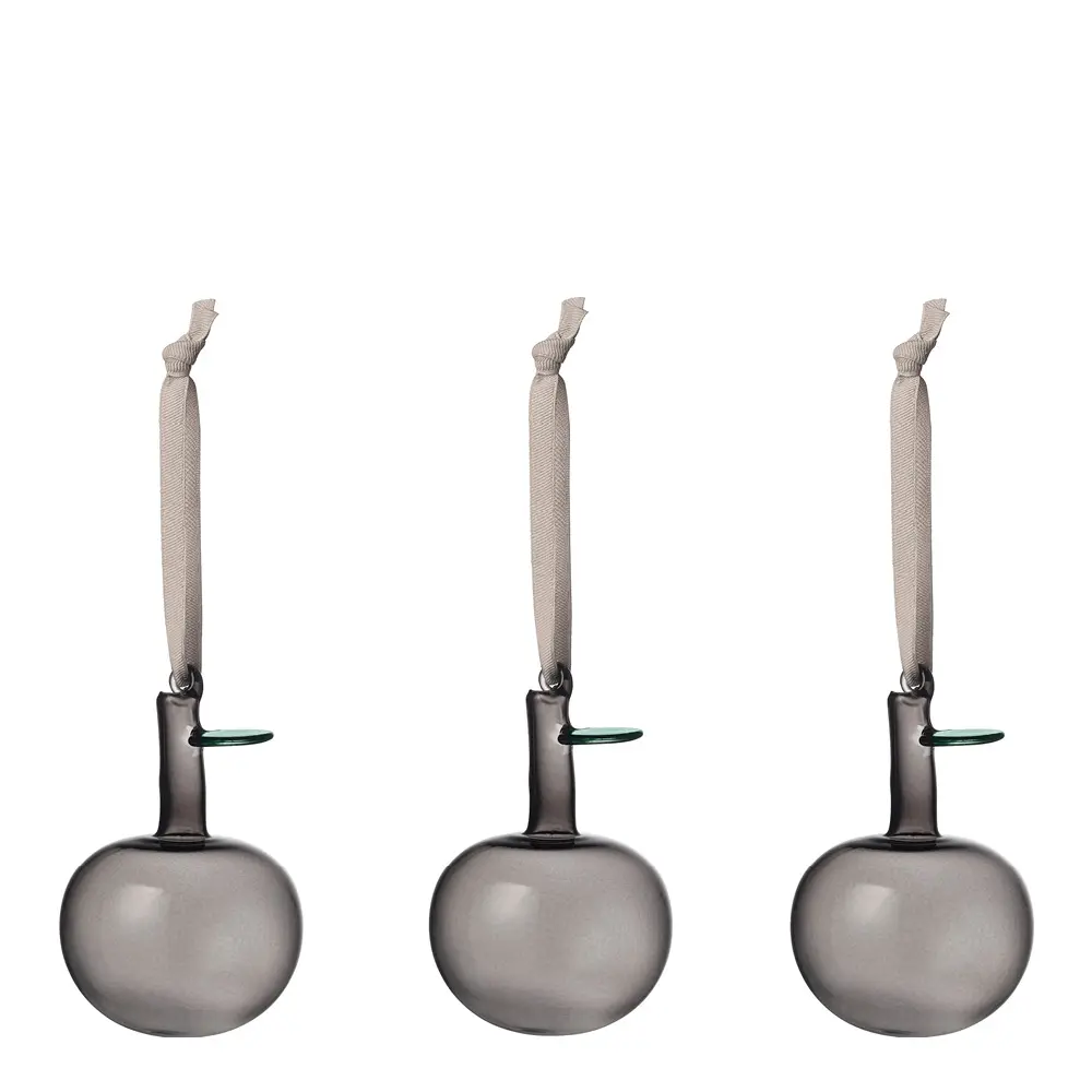 Oiva Toikka Collection Lasiomenat 3 kpl Harmaa