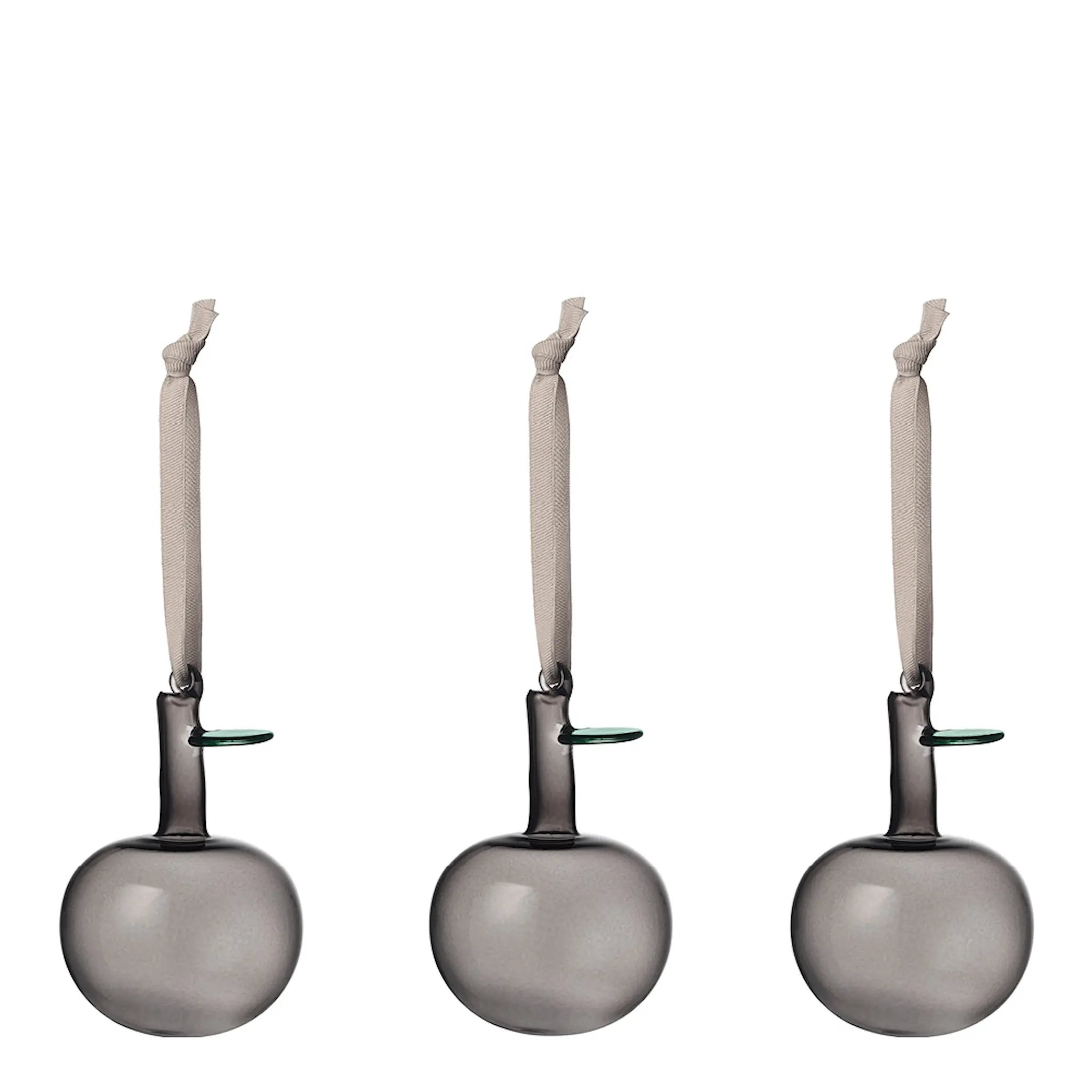 iittala Oiva Toikka Collection glasäpplen 3-pack grå