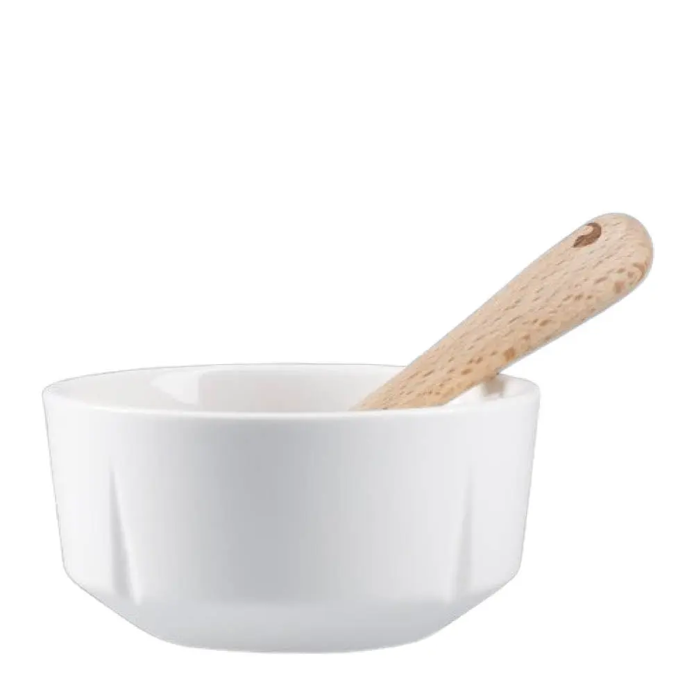 Grand Cru snacks-kulho lusikalla 9 cm valkoinen