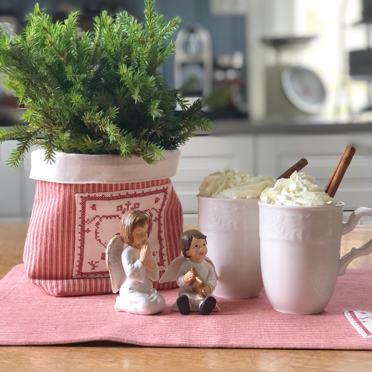 Stiernholm Jul dekkebrikke 48x35 cm rød/beige