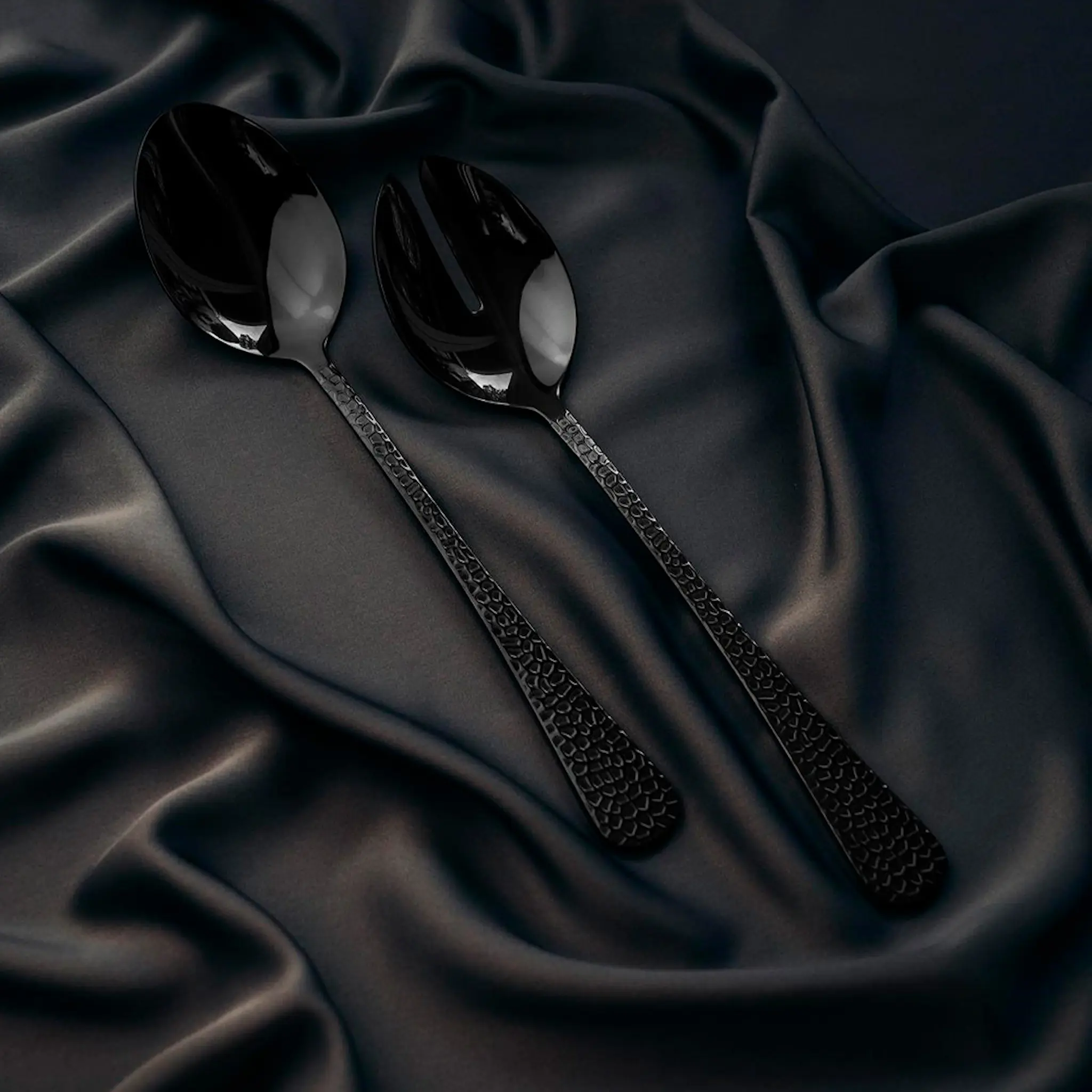 Vargen & Thor Frost salladsbestick 2 delar svart