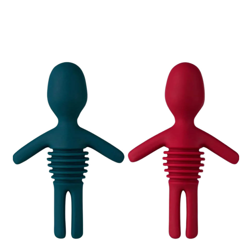 Innovine Pullonkorkki silikoni 11,8x9,8 cm 2 kpl Sininen/Punainen