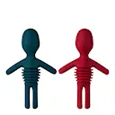 Flaskkork i silikon 2-pack blå/röd