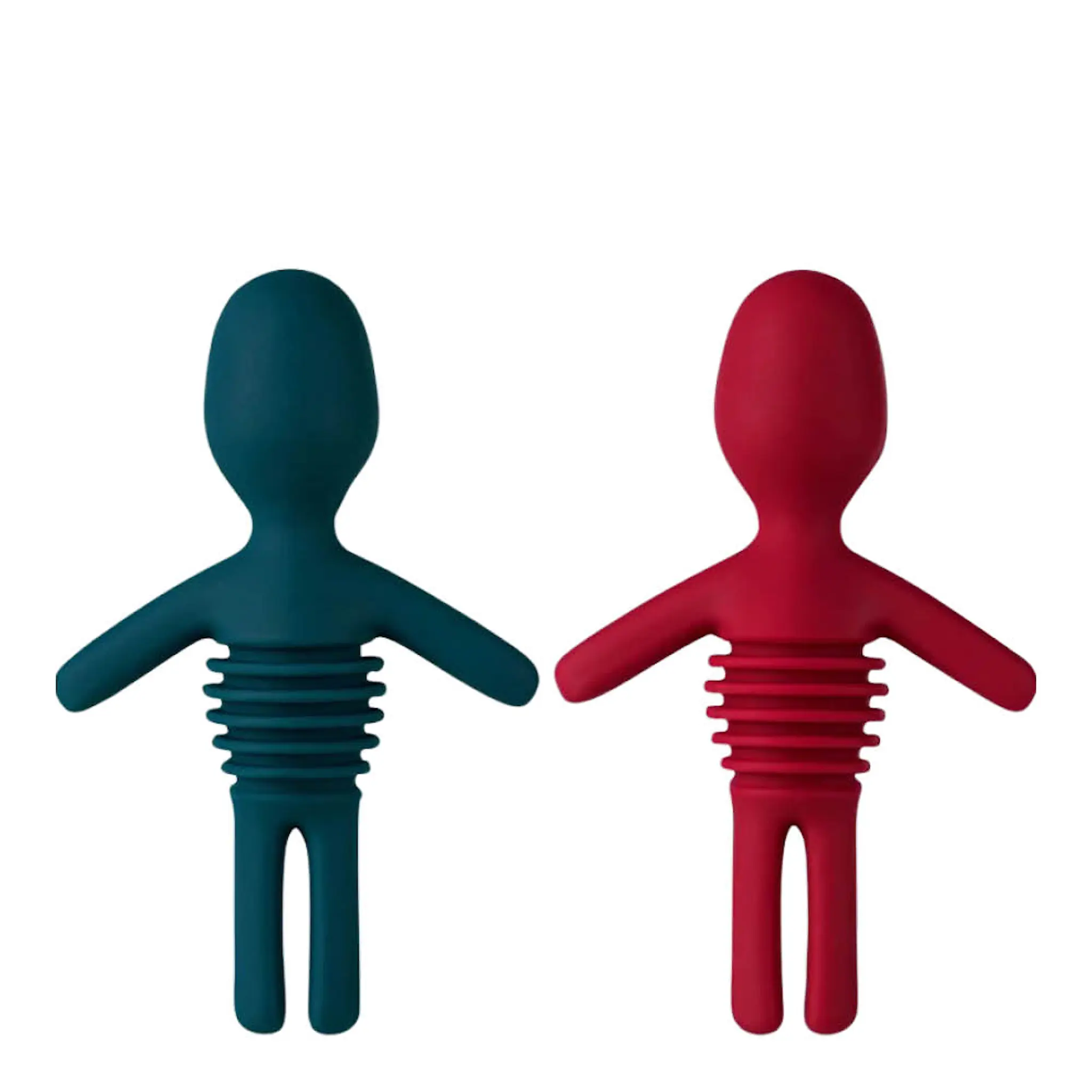 Innovine Flaskkork i silikon 2-pack blå/röd