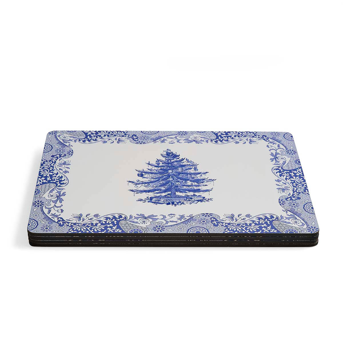 Spode Blue Italian Christmas Tree pöytätabletti 4 kpl sininen/valkoinen