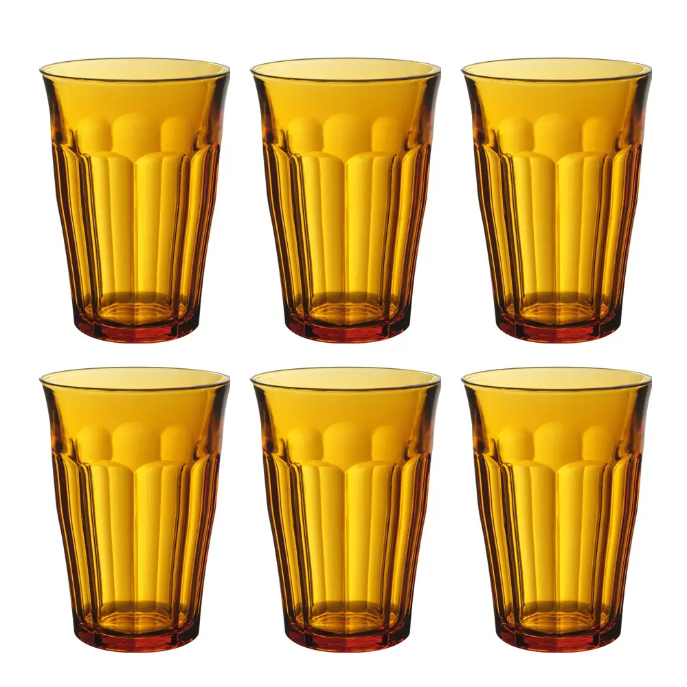 Picardie vannglass 36 cl 6 stk amber