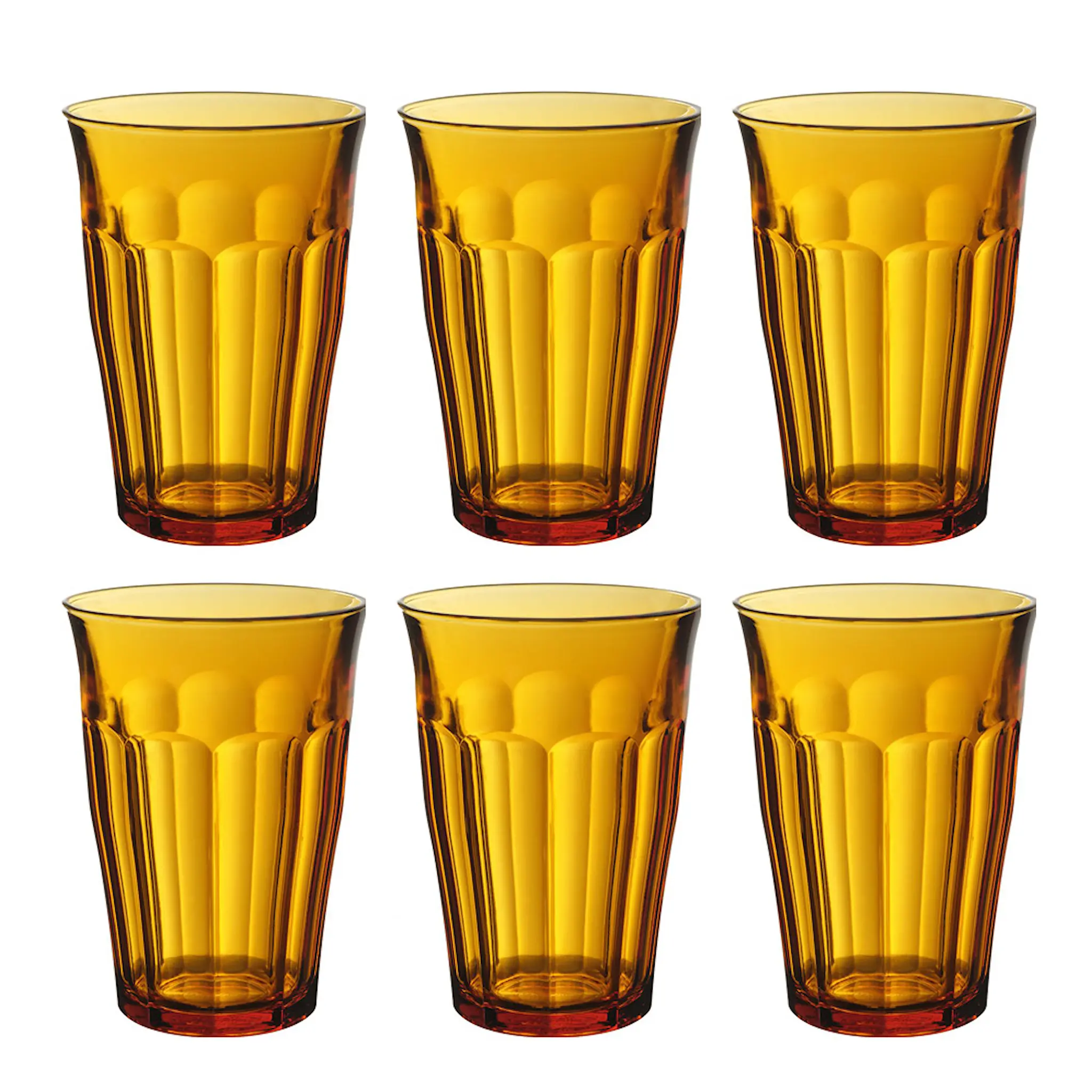 Duralex Picardie vattenglas 36 cl 6-pack amber