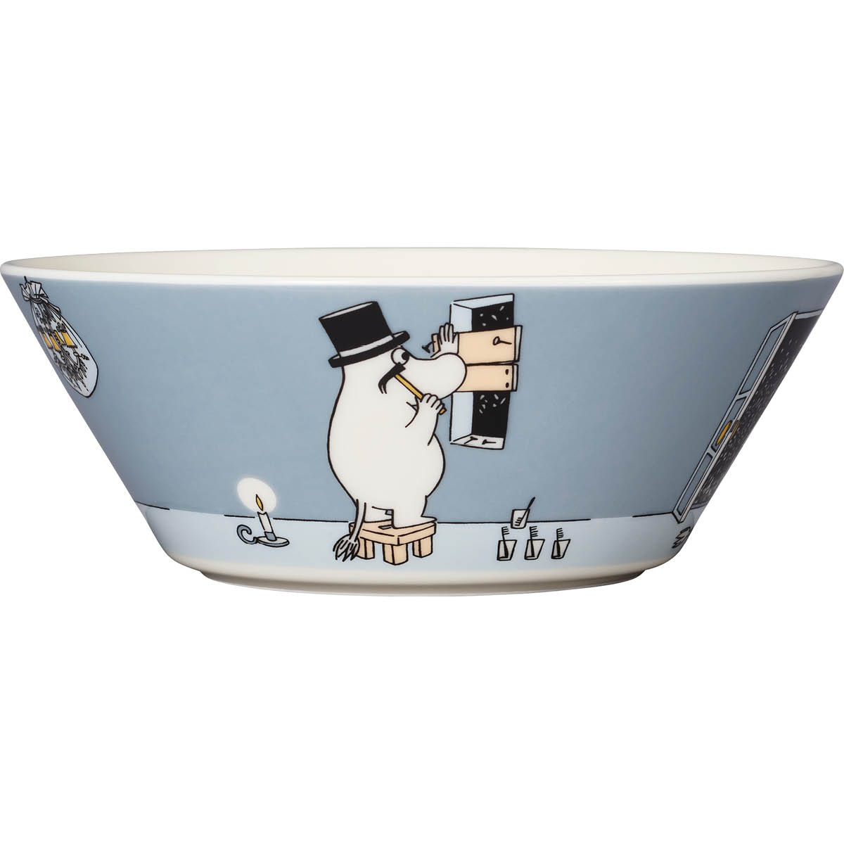 Moomin Arabia Frokostbolle 15 cm Mummipappa grå