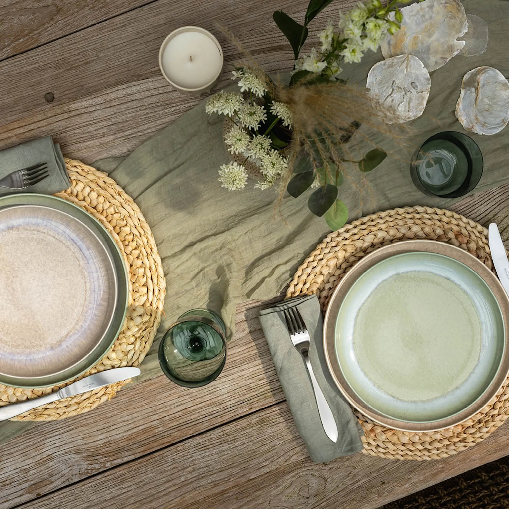 Villeroy & Boch Perlemor Alga tallrik 24 cm grön