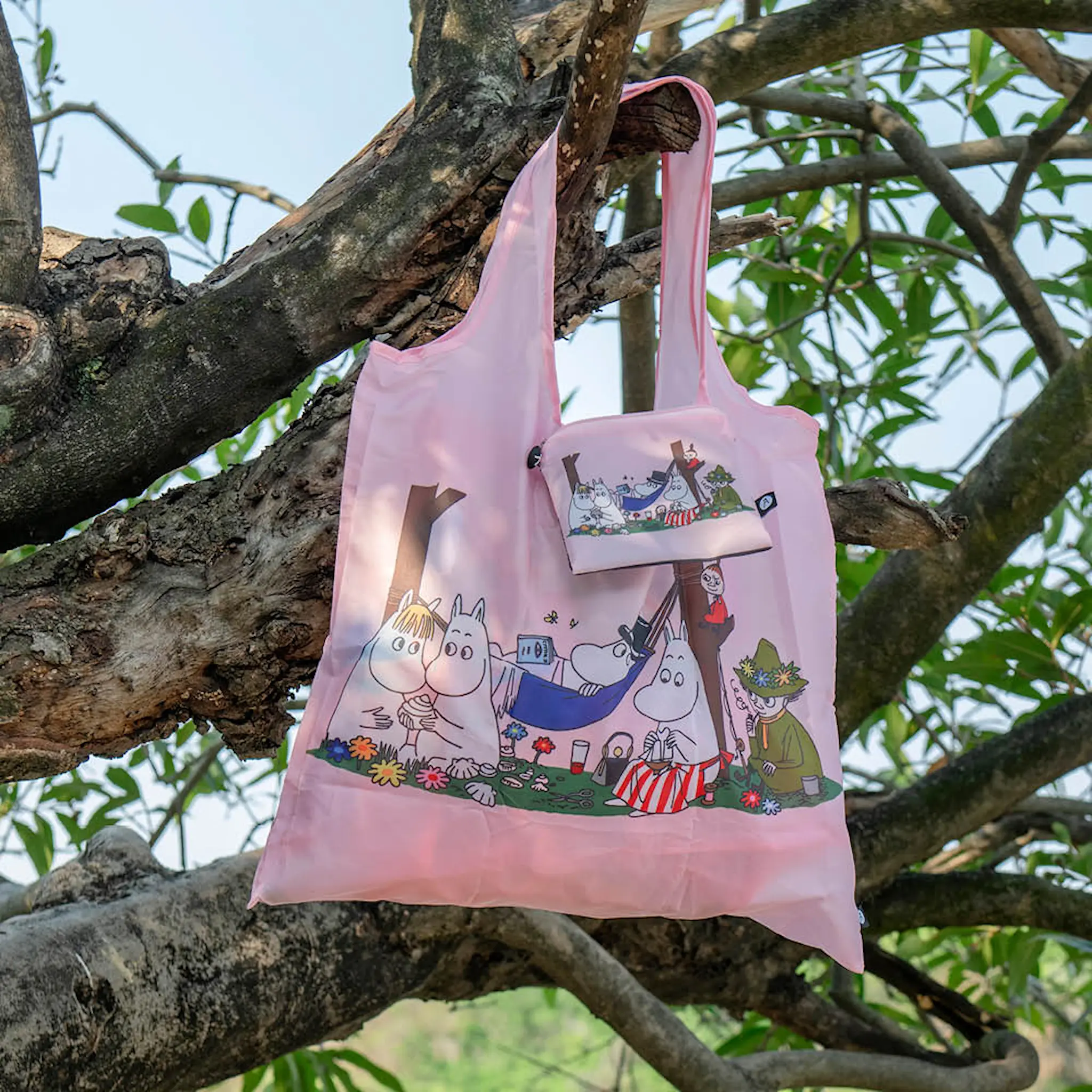Les Artistes Mumin shoppingkasse 20 L Picknick rosa