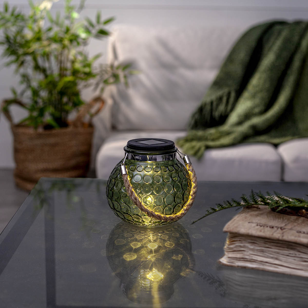 Star Trading Dotte solcellelykt 483-22 13,5 cm grønn