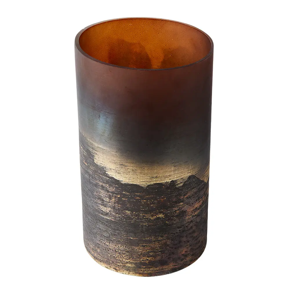 Lana Maljakko 25 cm Ruskea/Kulta